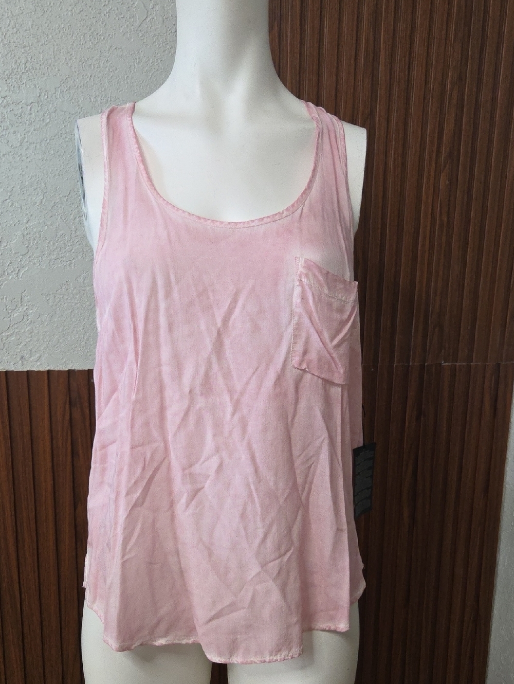 Nwt Pale Pink Scoop Neck Tank with Pocket Small Sz [1295]